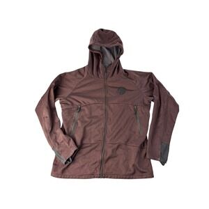 Flylow Hoodie Mens Medium Full Zip Textured Brown Jacket